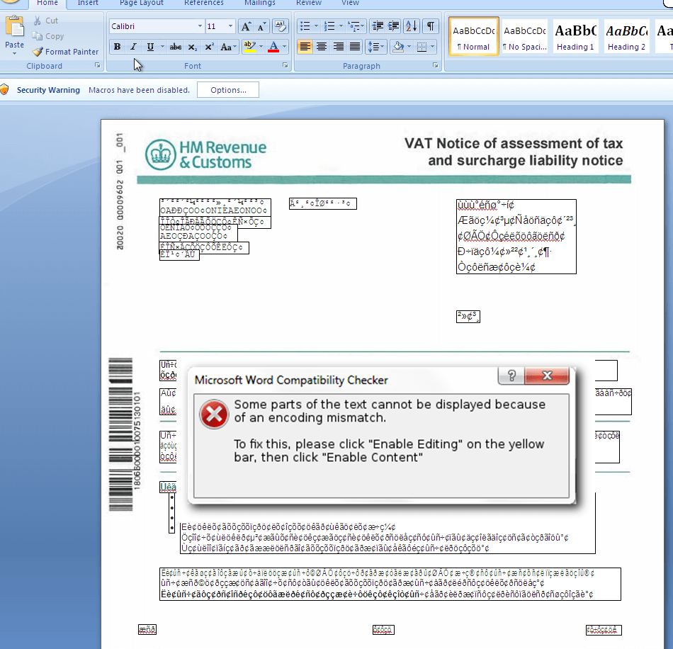 malicious macro word document
