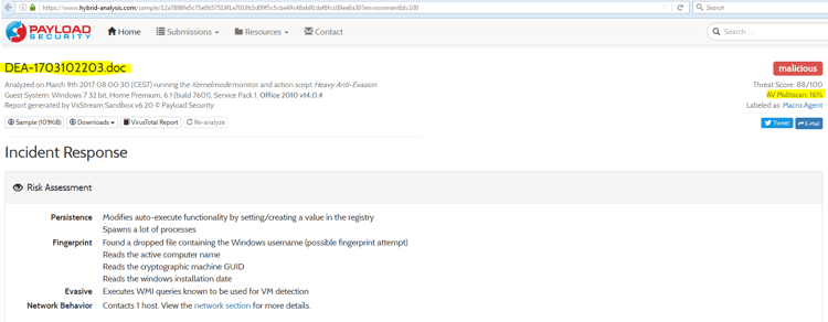Fileless attack framework