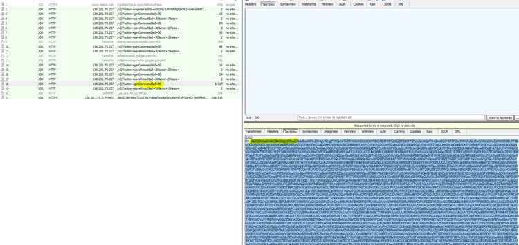 Fileless attack framework protocoll