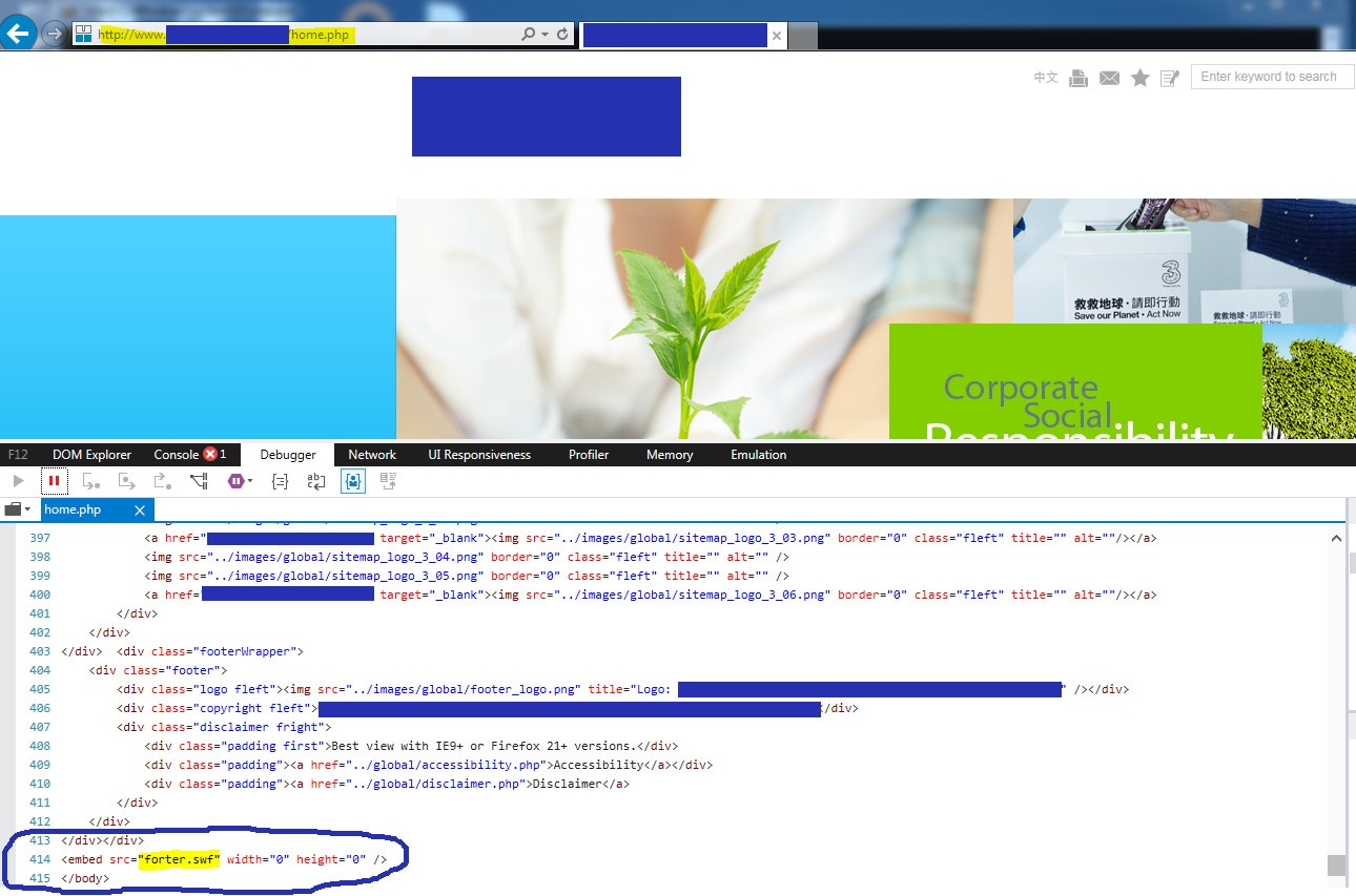 HonkKong hacked site-blanked